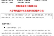梦见香菜明日停牌！又一A股，筹划控制权变更